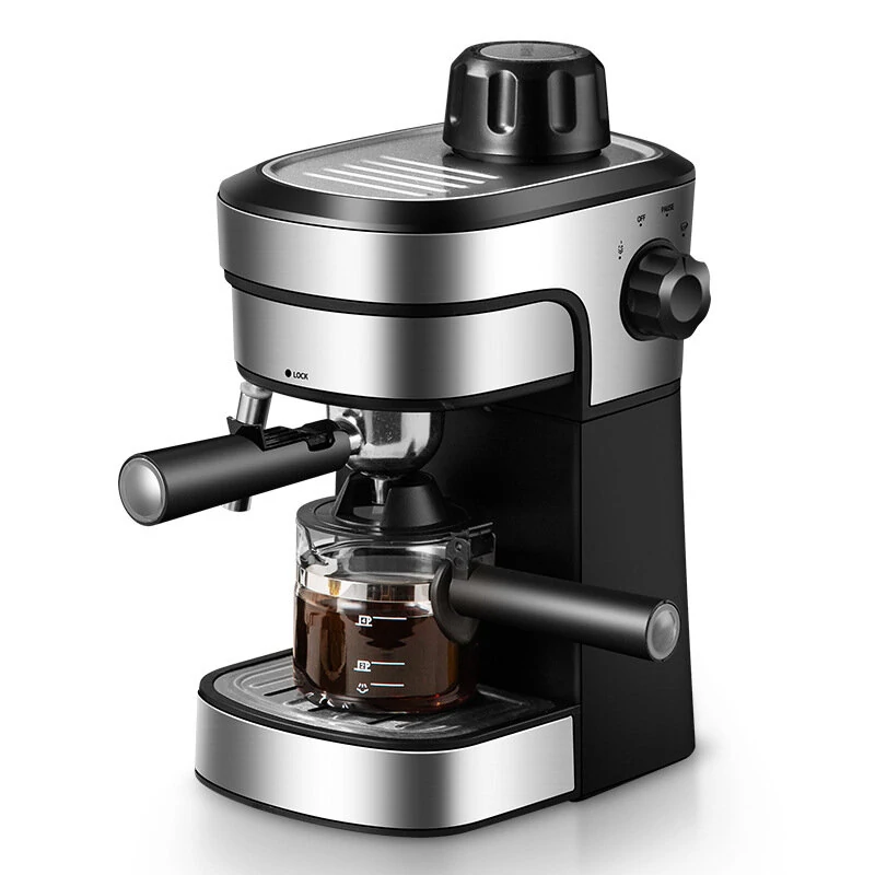 (image for) ZZUOM Coffee Machine Small Size Italian Semi Automatic Espresso Coffee Maker Extraction Steam Milk Foam Coffee Instant Heating